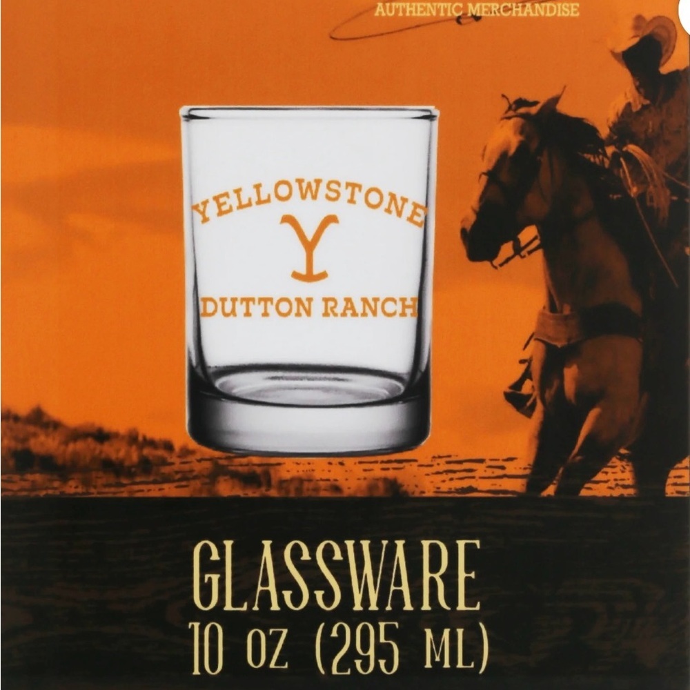 6 Yellowstone Dutton Ranch Boxed 10oz Rocks Novelty Glass - Picture 7 of 8